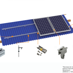 Structuri fotovoltaice pentru acoperiș de tablă