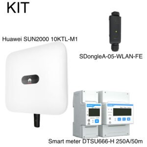 KIT Invertor Huawei SUN2000 10KTL-M1 + Smart meter DTSU666-H 250A/50mA + SDongleA-05-WLAN-FE