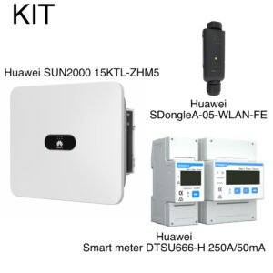 KIT Invertor Huawei SUN2000 15KTL-ZHM5 + Smart meter DTSU666-H 250A/50mA + SDongleA-05-WLAN-FE