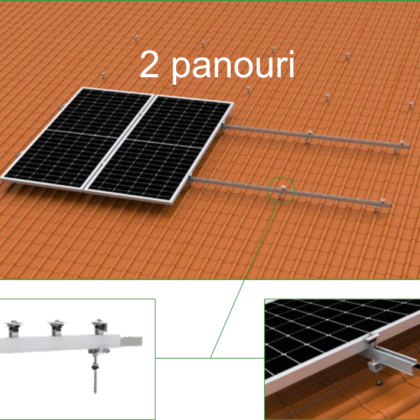 Kit de montaj a doua panouri pentru acoperis din tabla