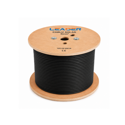 Cablu fotovoltaic LEADER H1Z2Z2-K 1×6 mm² negru – 1500 V DC, 500 m/tambur